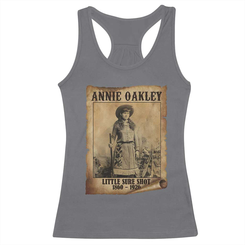 Annie Oakley Racerback Tank Top Little Sure Shot The Legendary Cowgirl - Wonder Print Shop