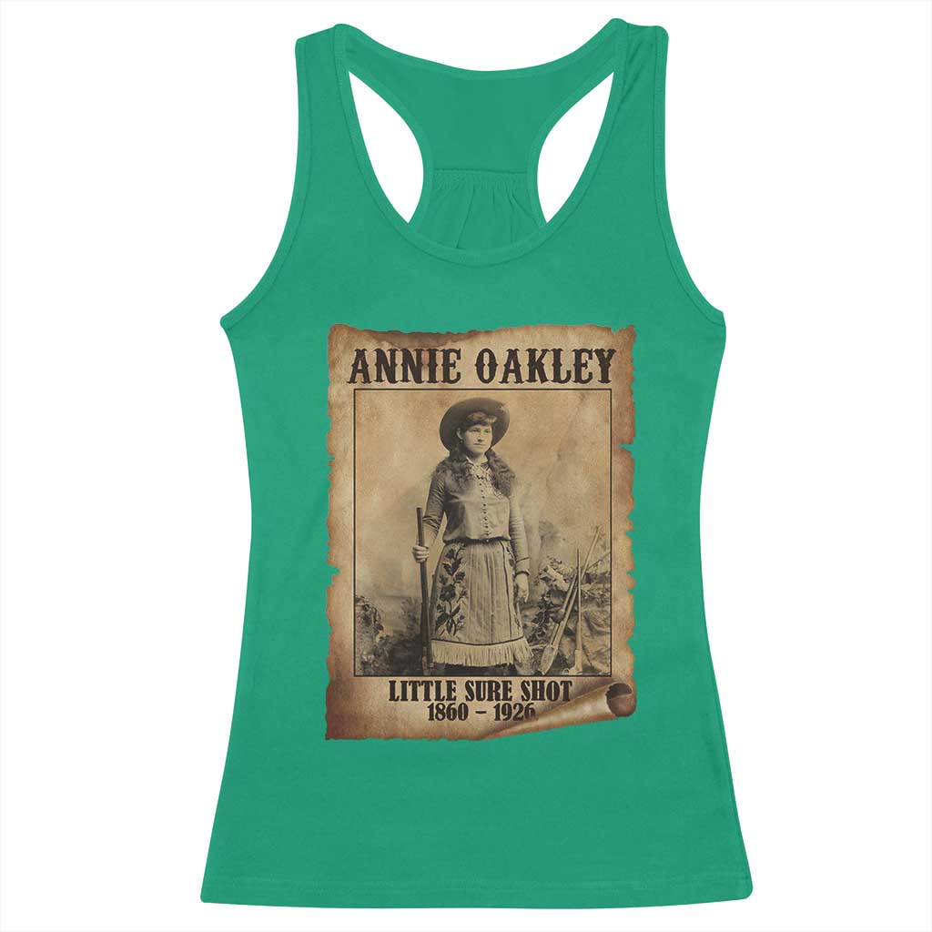 Annie Oakley Racerback Tank Top Little Sure Shot The Legendary Cowgirl - Wonder Print Shop