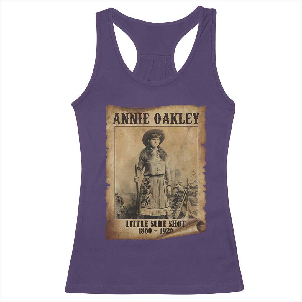 Annie Oakley Racerback Tank Top Little Sure Shot The Legendary Cowgirl - Wonder Print Shop