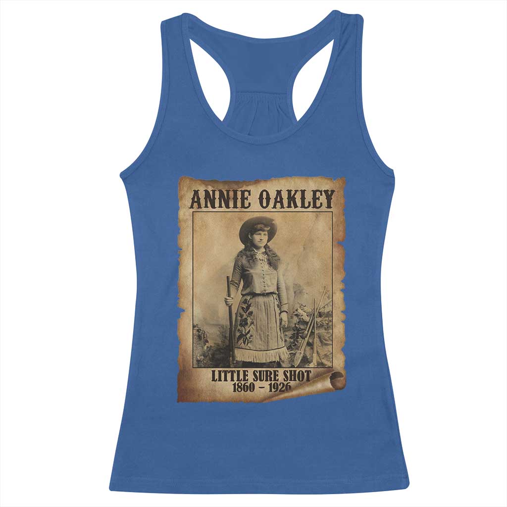 Annie Oakley Racerback Tank Top Little Sure Shot The Legendary Cowgirl - Wonder Print Shop