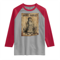Annie Oakley Raglan Shirt Little Sure Shot The Legendary Cowgirl - Wonder Print Shop