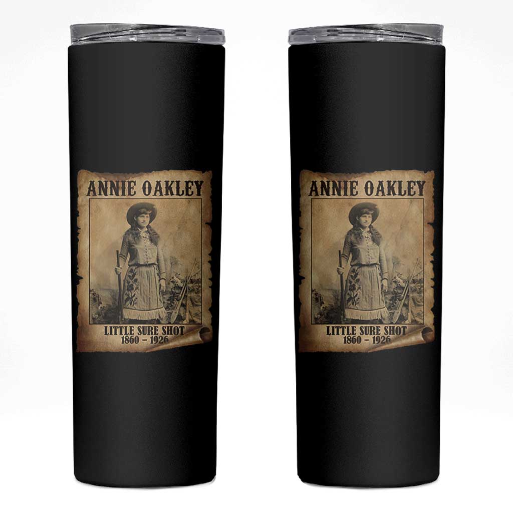 Annie Oakley Skinny Tumbler Little Sure Shot The Legendary Cowgirl - Wonder Print Shop