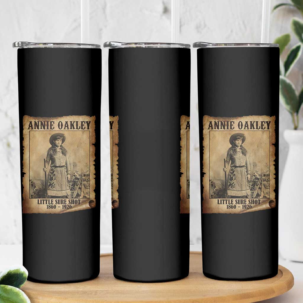 Annie Oakley Skinny Tumbler Little Sure Shot The Legendary Cowgirl - Wonder Print Shop