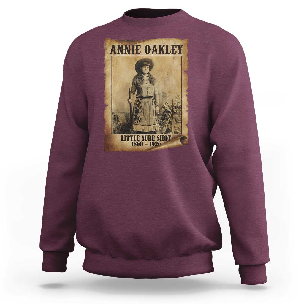 Annie Oakley Sweatshirt Little Sure Shot The Legendary Cowgirl - Wonder Print Shop