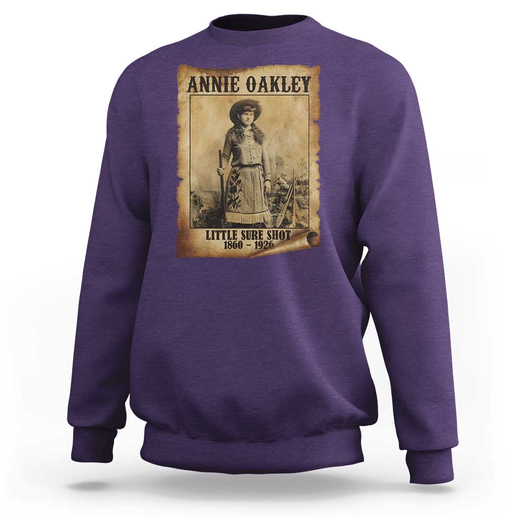 Annie Oakley Sweatshirt Little Sure Shot The Legendary Cowgirl - Wonder Print Shop