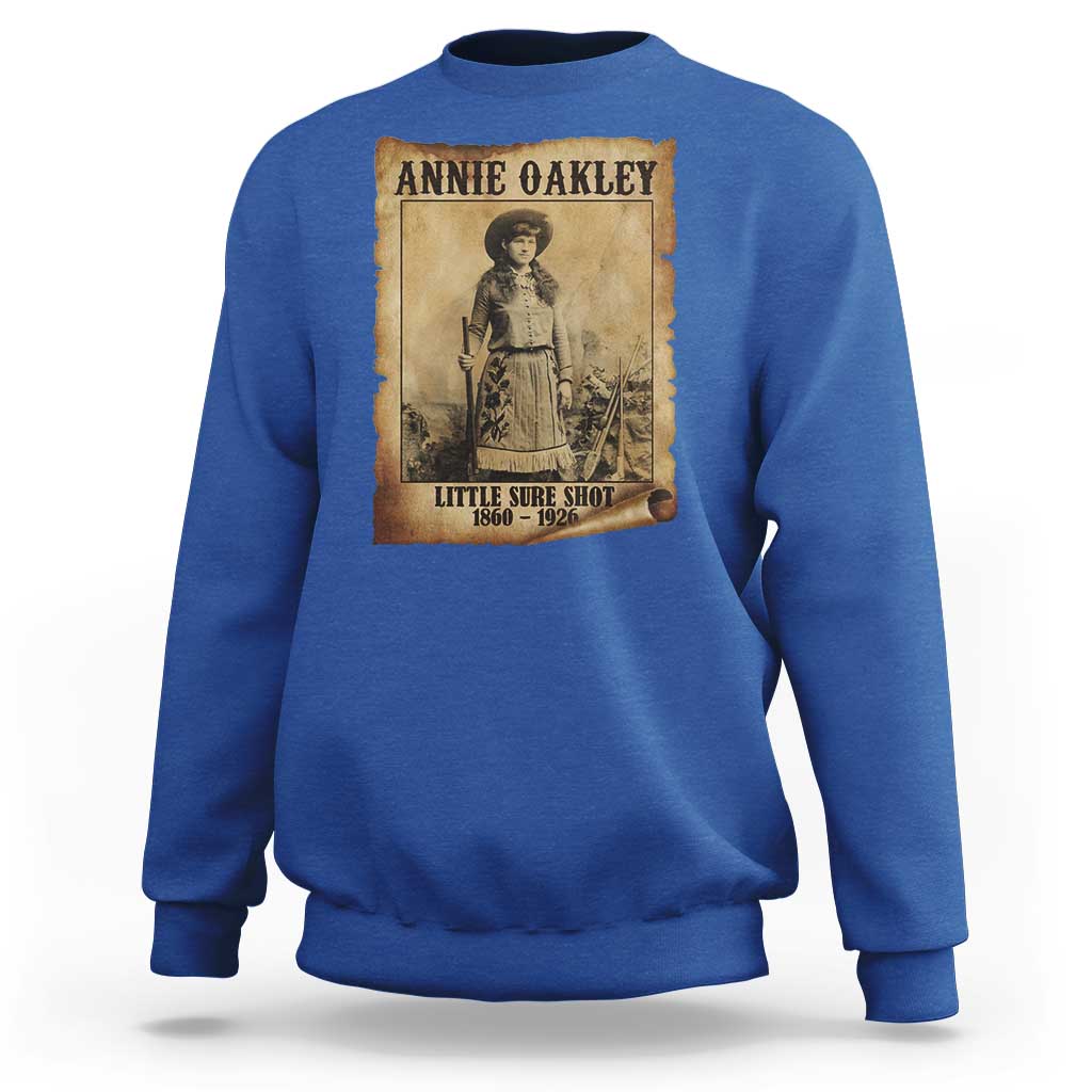 Annie Oakley Sweatshirt Little Sure Shot The Legendary Cowgirl - Wonder Print Shop