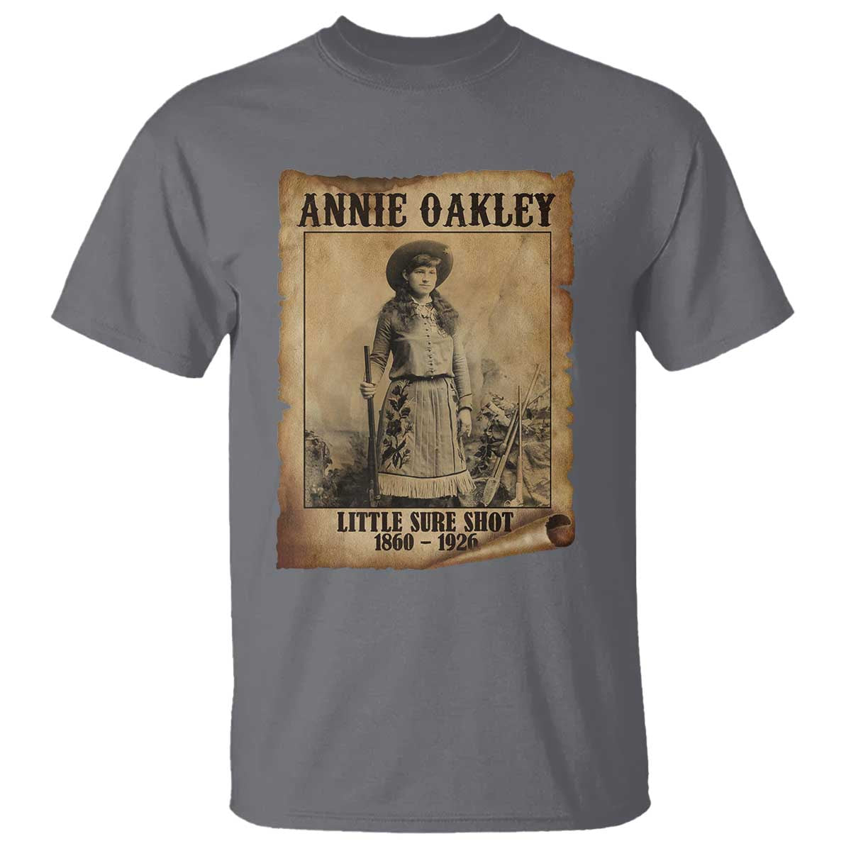 Annie Oakley T Shirt Little Sure Shot The Legendary Cowgirl - Wonder Print Shop