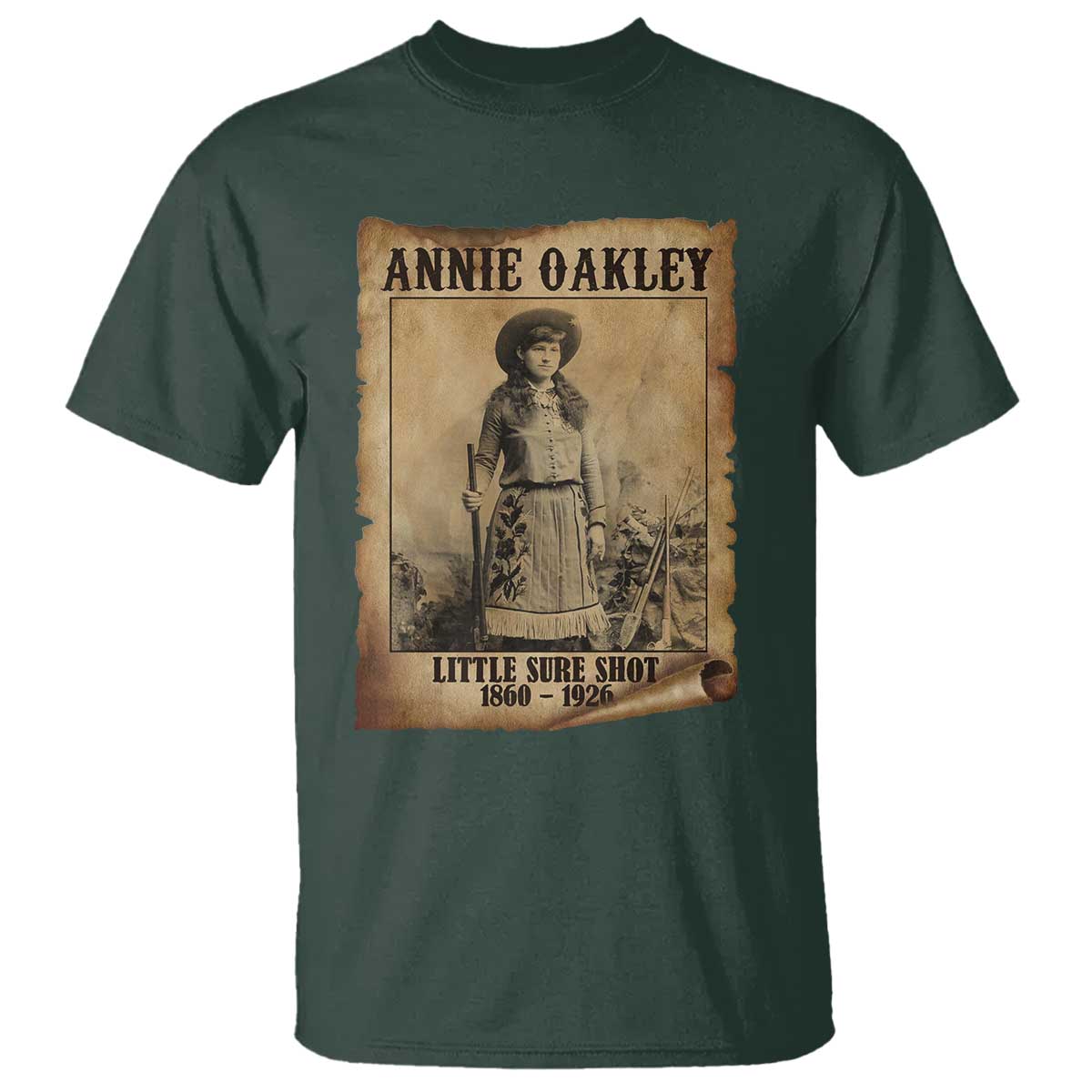 Annie Oakley T Shirt Little Sure Shot The Legendary Cowgirl - Wonder Print Shop