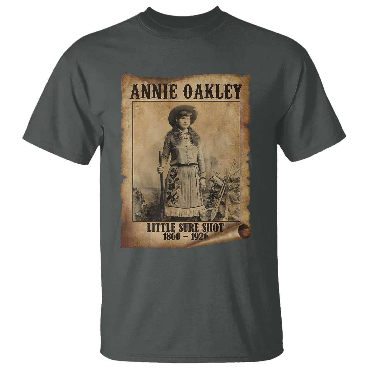 Annie Oakley T Shirt Little Sure Shot The Legendary Cowgirl - Wonder Print Shop