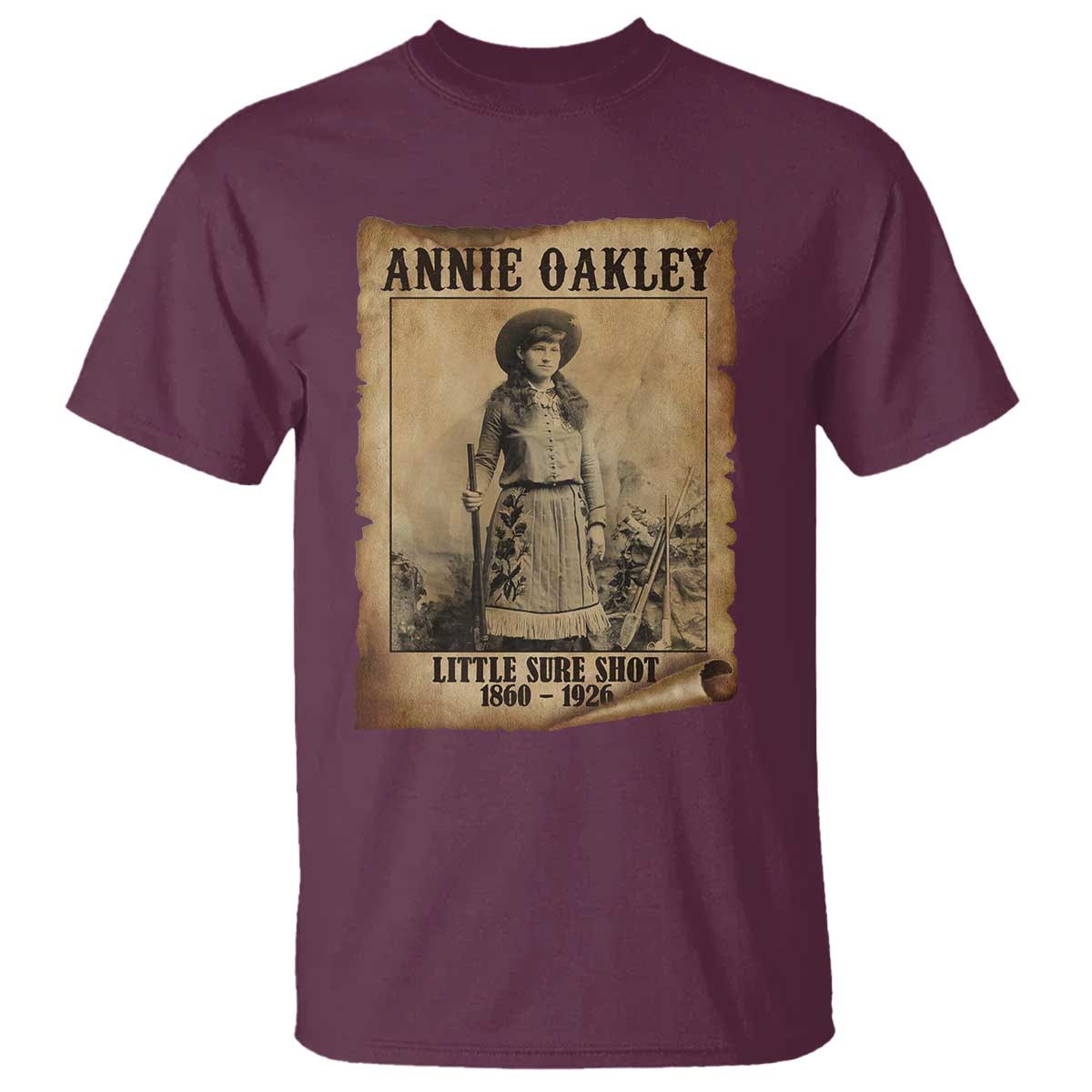 Annie Oakley T Shirt Little Sure Shot The Legendary Cowgirl - Wonder Print Shop