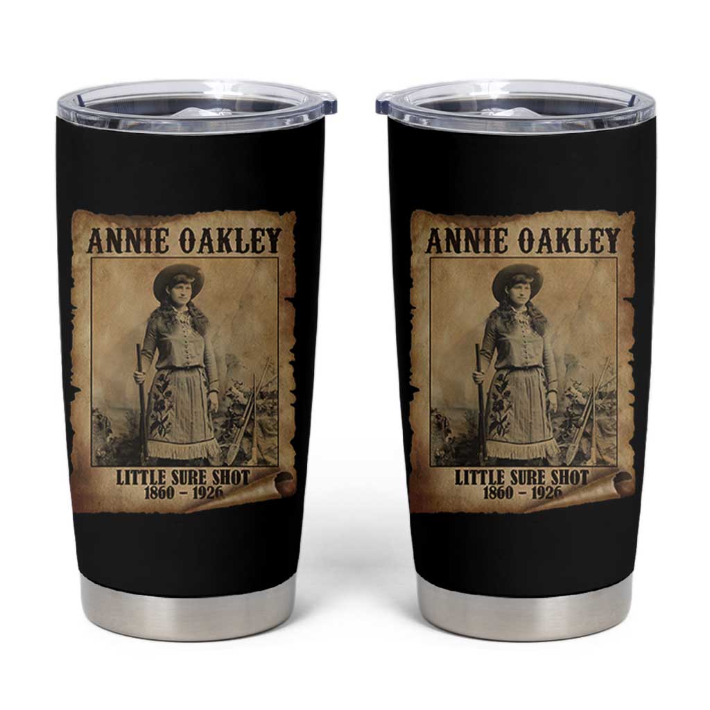 Annie Oakley Tumbler Cup Little Sure Shot The Legendary Cowgirl - Wonder Print Shop
