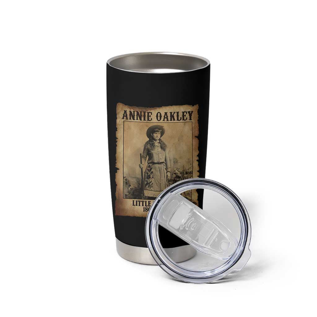 Annie Oakley Tumbler Cup Little Sure Shot The Legendary Cowgirl - Wonder Print Shop
