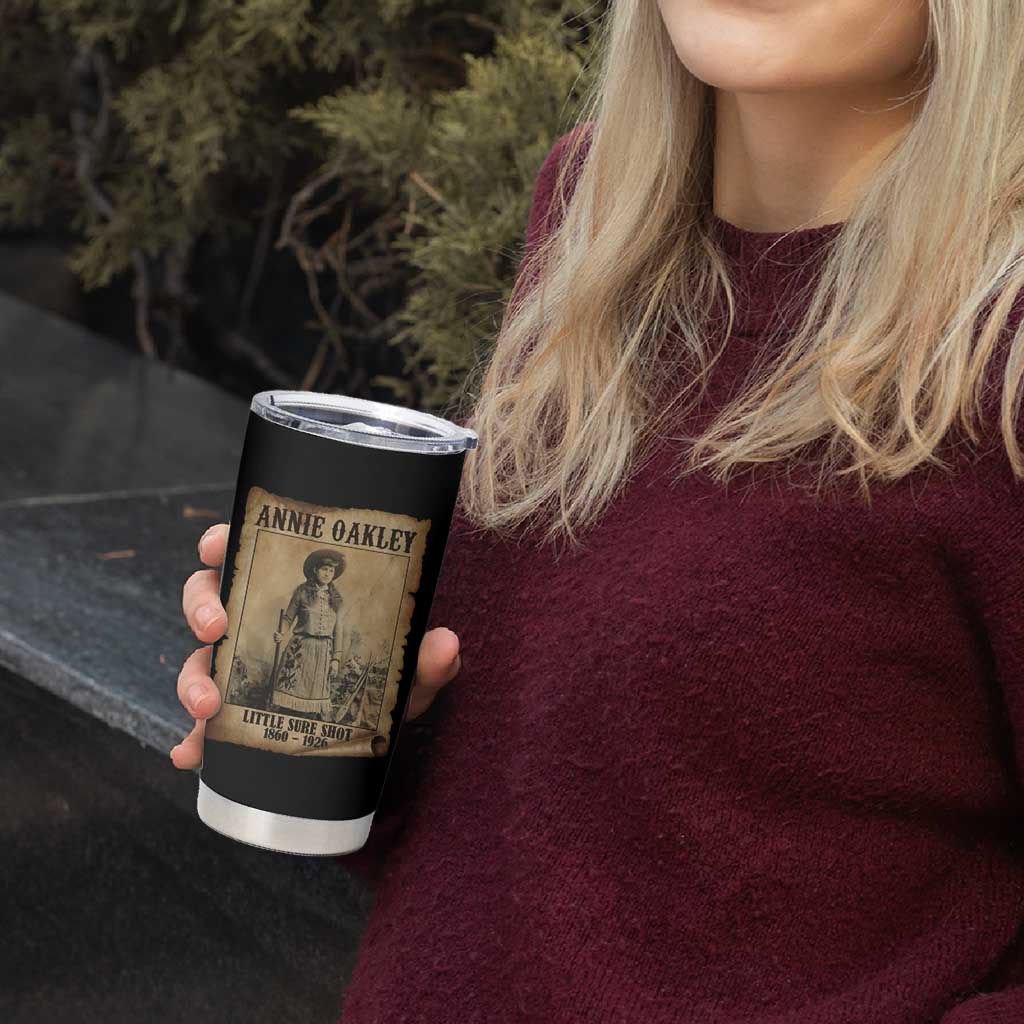 Annie Oakley Tumbler Cup Little Sure Shot The Legendary Cowgirl - Wonder Print Shop