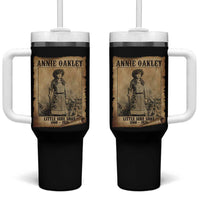 Annie Oakley Tumbler With Handle Little Sure Shot The Legendary Cowgirl - Wonder Print Shop