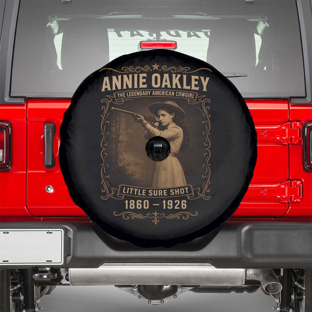 Annie Oakley Spare Tire Cover Little Sure Shot The Legendary American Cowgirl - Wonder Print Shop