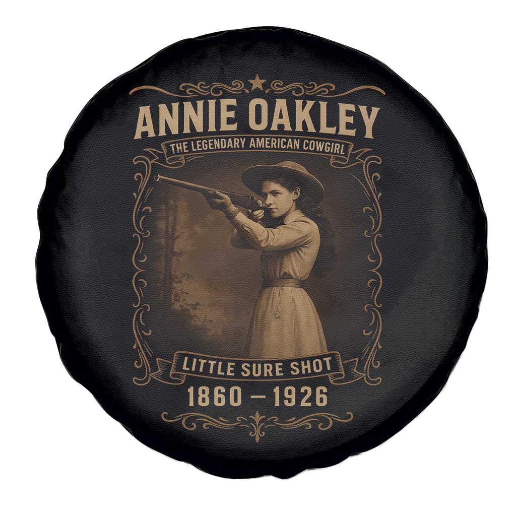 Annie Oakley Spare Tire Cover Little Sure Shot The Legendary American Cowgirl - Wonder Print Shop