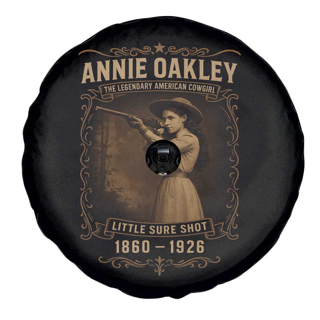 Annie Oakley Spare Tire Cover Little Sure Shot The Legendary American Cowgirl - Wonder Print Shop