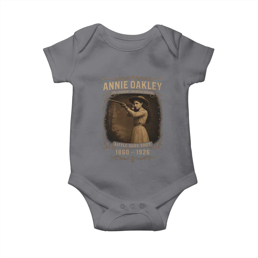 Annie Oakley Baby Onesie Little Sure Shot The Legendary American Cowgirl - Wonder Print Shop