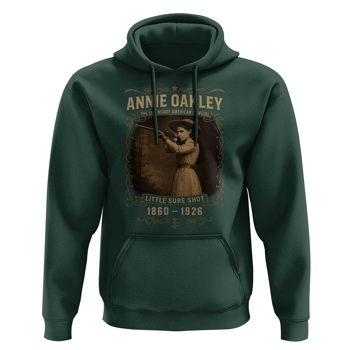Annie Oakley Hoodie Little Sure Shot The Legendary American Cowgirl - Wonder Print Shop