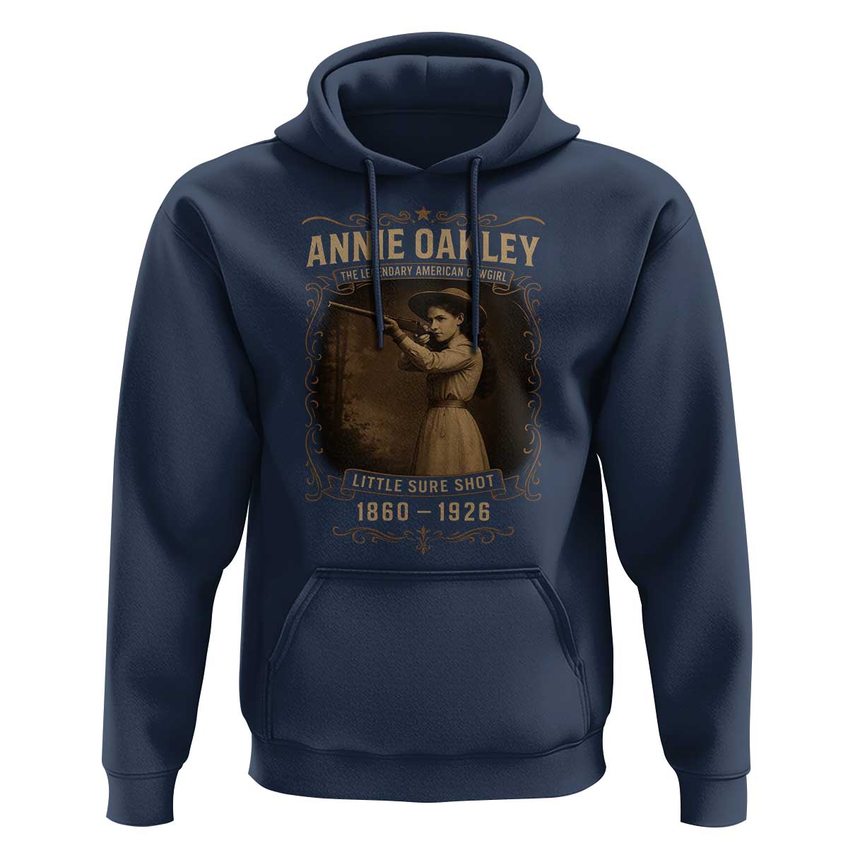 Annie Oakley Hoodie Little Sure Shot The Legendary American Cowgirl - Wonder Print Shop
