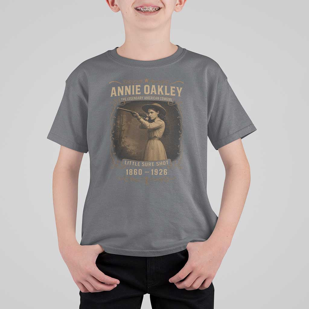 Annie Oakley T Shirt For Kid Little Sure Shot The Legendary American Cowgirl - Wonder Print Shop