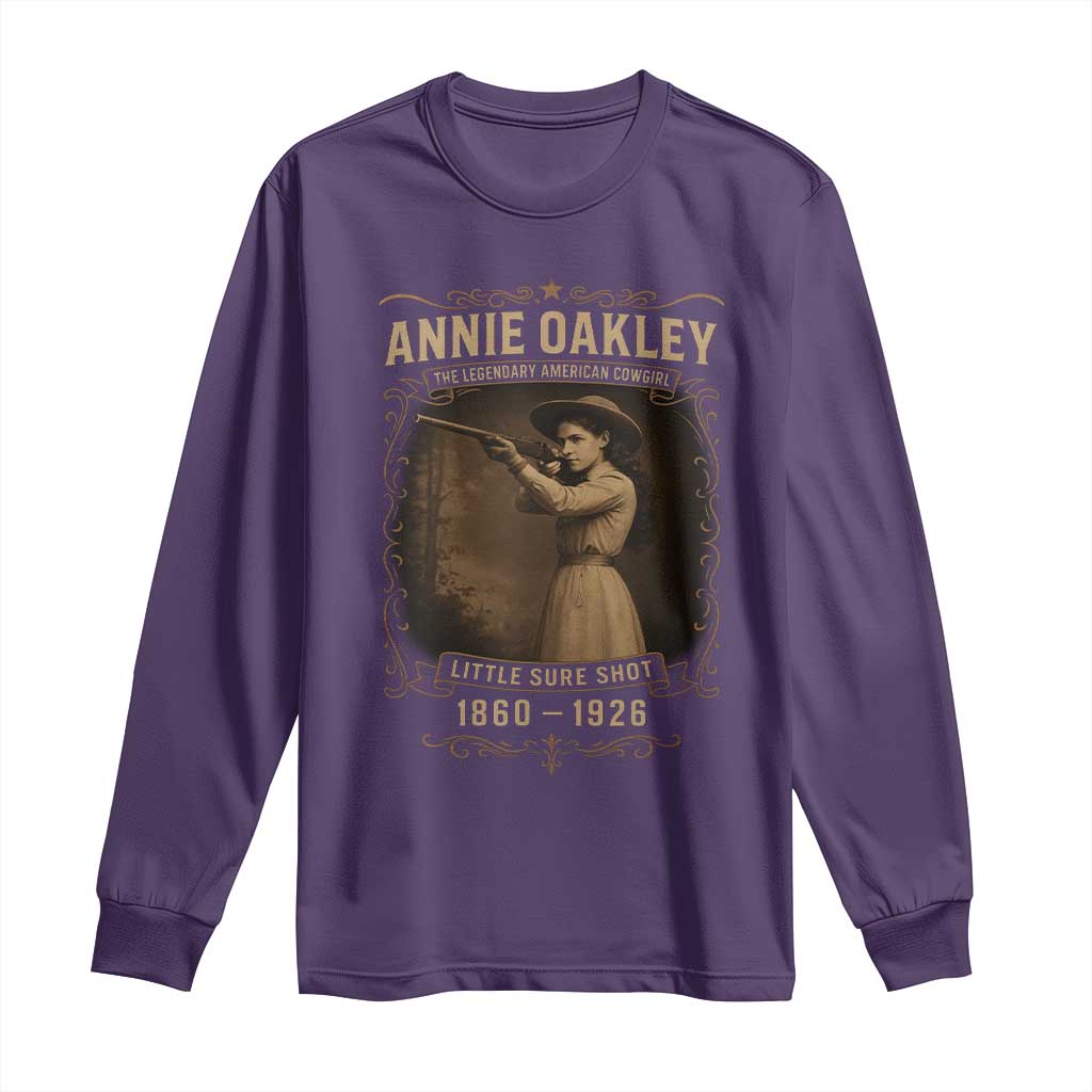 Annie Oakley Long Sleeve Shirt Little Sure Shot The Legendary American Cowgirl - Wonder Print Shop