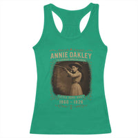 Annie Oakley Racerback Tank Top Little Sure Shot The Legendary American Cowgirl - Wonder Print Shop