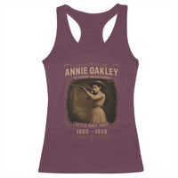 Annie Oakley Racerback Tank Top Little Sure Shot The Legendary American Cowgirl - Wonder Print Shop