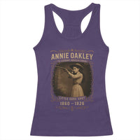 Annie Oakley Racerback Tank Top Little Sure Shot The Legendary American Cowgirl - Wonder Print Shop