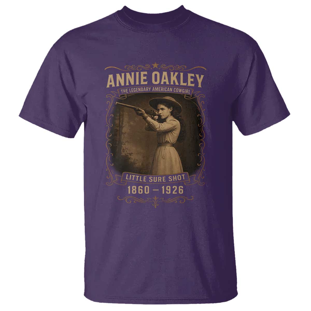 Annie Oakley T Shirt Little Sure Shot The Legendary American Cowgirl - Wonder Print Shop