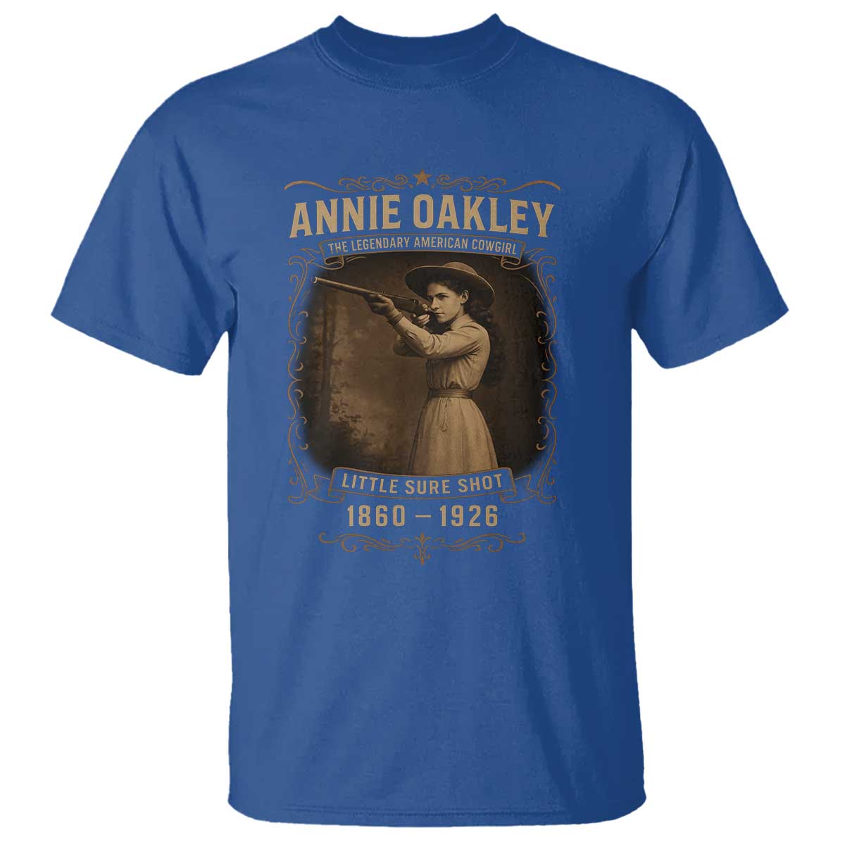 Annie Oakley T Shirt Little Sure Shot The Legendary American Cowgirl - Wonder Print Shop