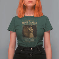 Annie Oakley T Shirt For Women Little Sure Shot The Legendary American Cowgirl - Wonder Print Shop