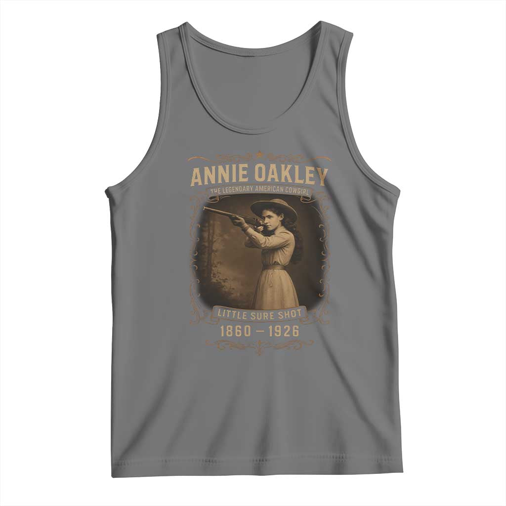 Annie Oakley Tank Top Little Sure Shot The Legendary American Cowgirl - Wonder Print Shop
