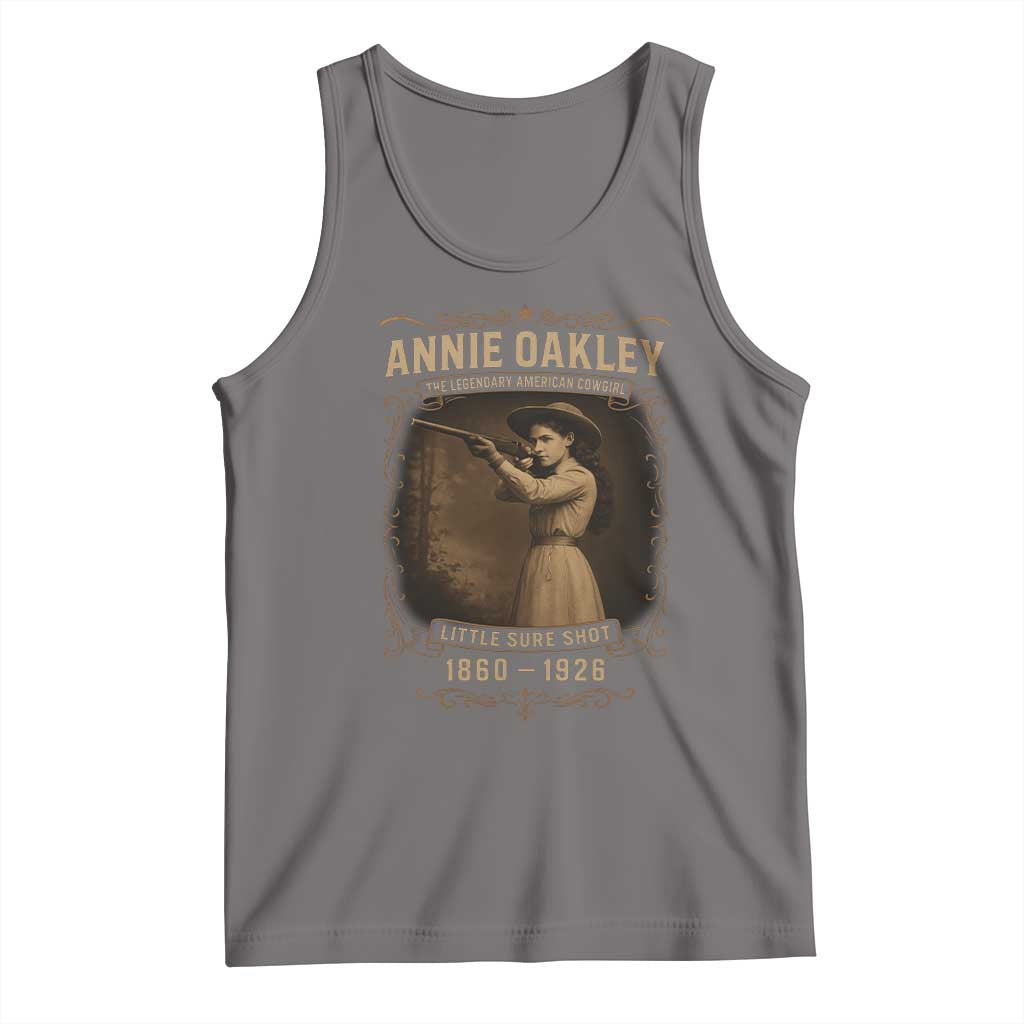 Annie Oakley Tank Top Little Sure Shot The Legendary American Cowgirl - Wonder Print Shop