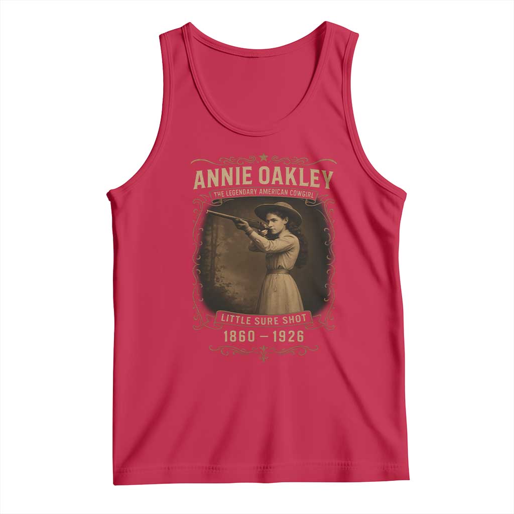 Annie Oakley Tank Top Little Sure Shot The Legendary American Cowgirl - Wonder Print Shop