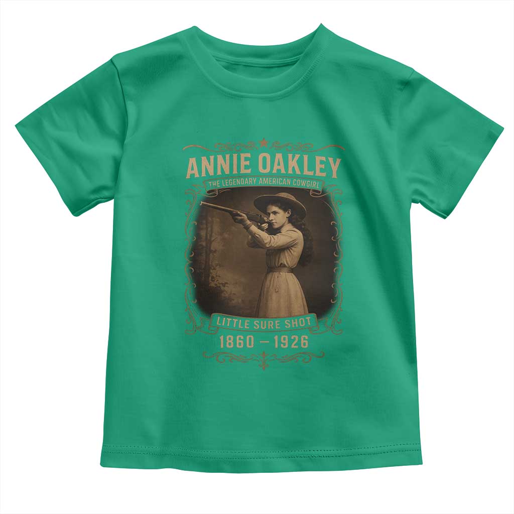 Annie Oakley Toddler T Shirt Little Sure Shot The Legendary American Cowgirl - Wonder Print Shop