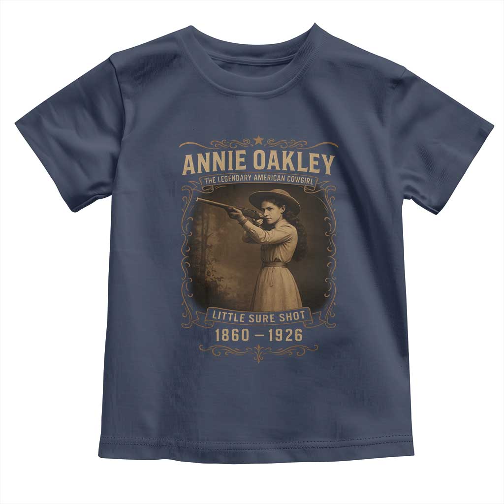 Annie Oakley Toddler T Shirt Little Sure Shot The Legendary American Cowgirl - Wonder Print Shop