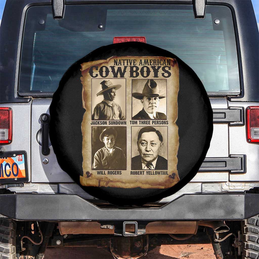 Native American Cowboy Legends Spare Tire Cover Vintage Western Rodeo - Wonder Print Shop
