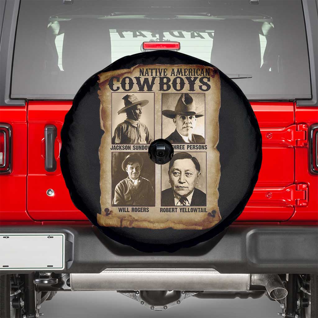 Native American Cowboy Legends Spare Tire Cover Vintage Western Rodeo - Wonder Print Shop