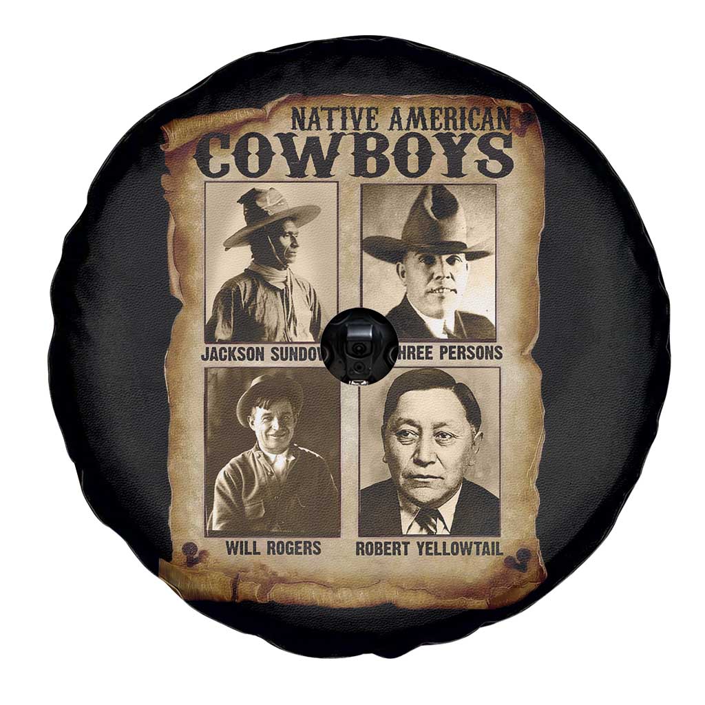 Native American Cowboy Legends Spare Tire Cover Vintage Western Rodeo - Wonder Print Shop