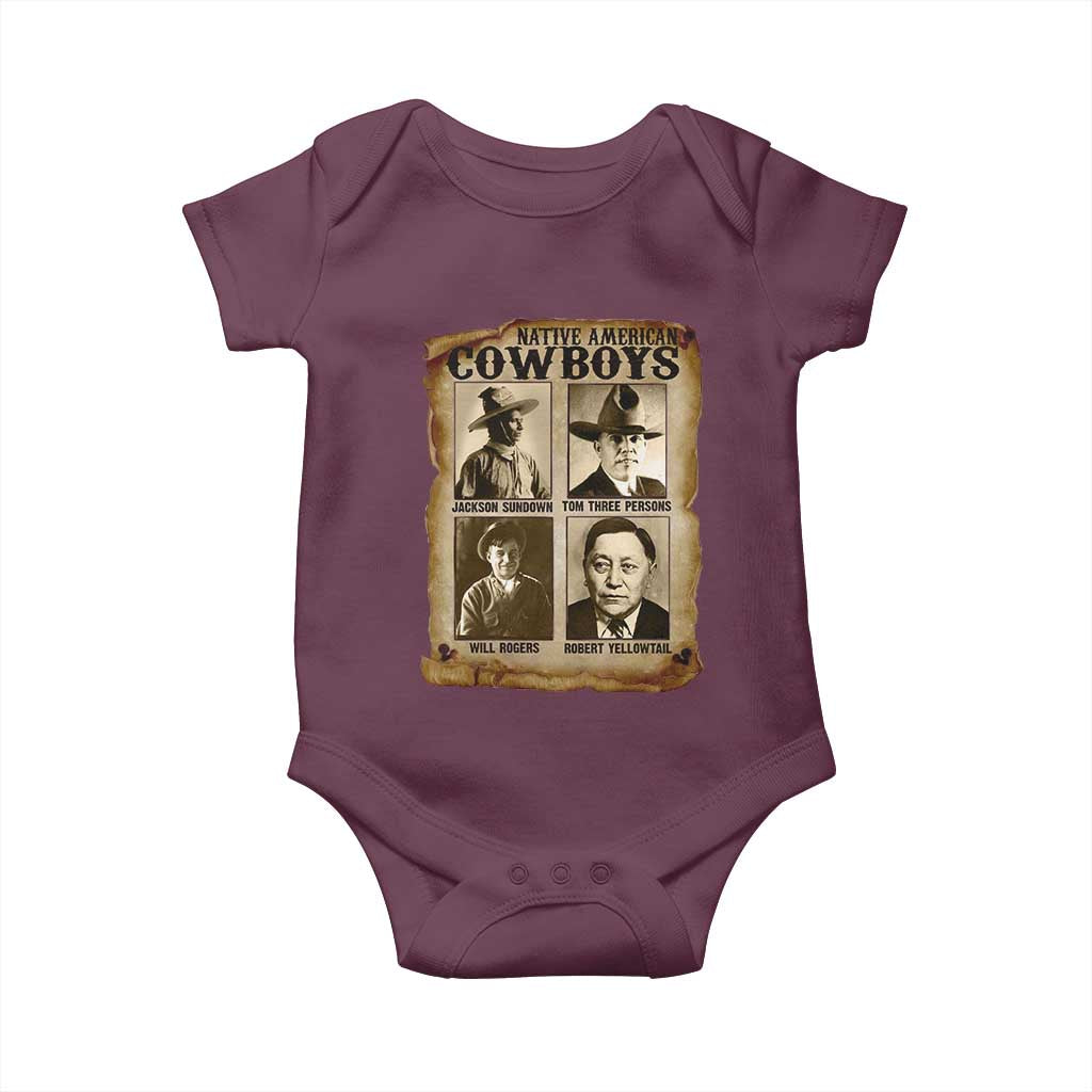 Native American Cowboy Legends Baby Onesie Vintage Western Rodeo - Wonder Print Shop