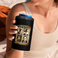 Native American Cowboy Legends 4 in 1 Can Cooler Tumbler Vintage Western Rodeo - Wonder Print Shop