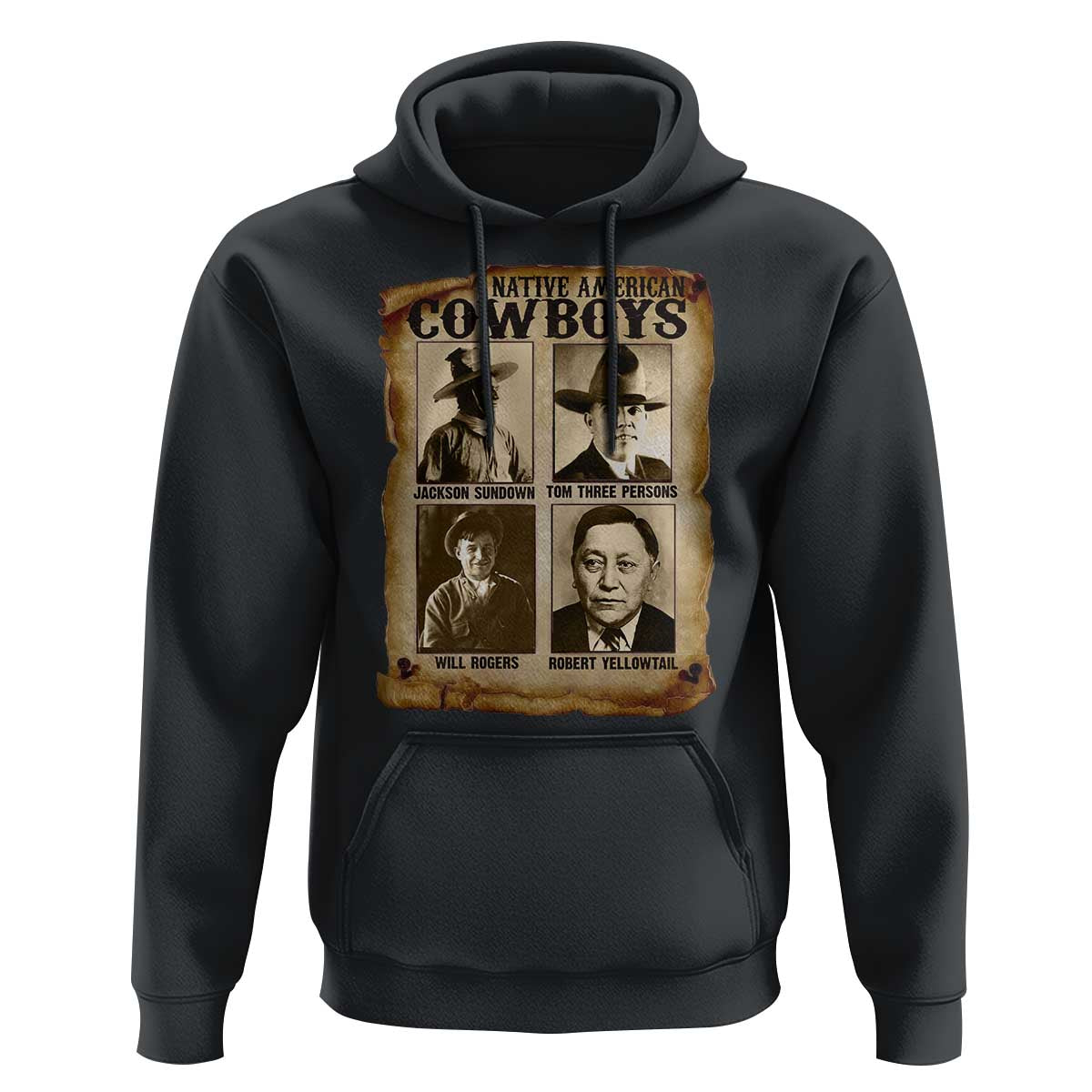 Native American Cowboy Legends Hoodie Vintage Western Rodeo - Wonder Print Shop