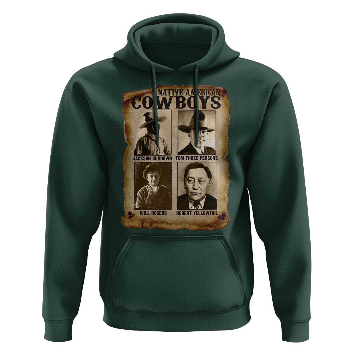 Native American Cowboy Legends Hoodie Vintage Western Rodeo - Wonder Print Shop