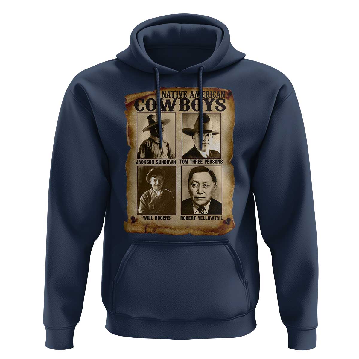 Native American Cowboy Legends Hoodie Vintage Western Rodeo - Wonder Print Shop