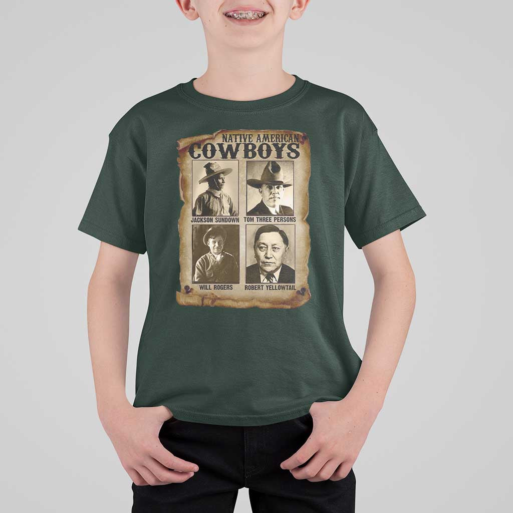 Native American Cowboy Legends T Shirt For Kid Vintage Western Rodeo - Wonder Print Shop