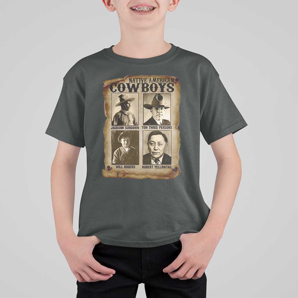 Native American Cowboy Legends T Shirt For Kid Vintage Western Rodeo - Wonder Print Shop