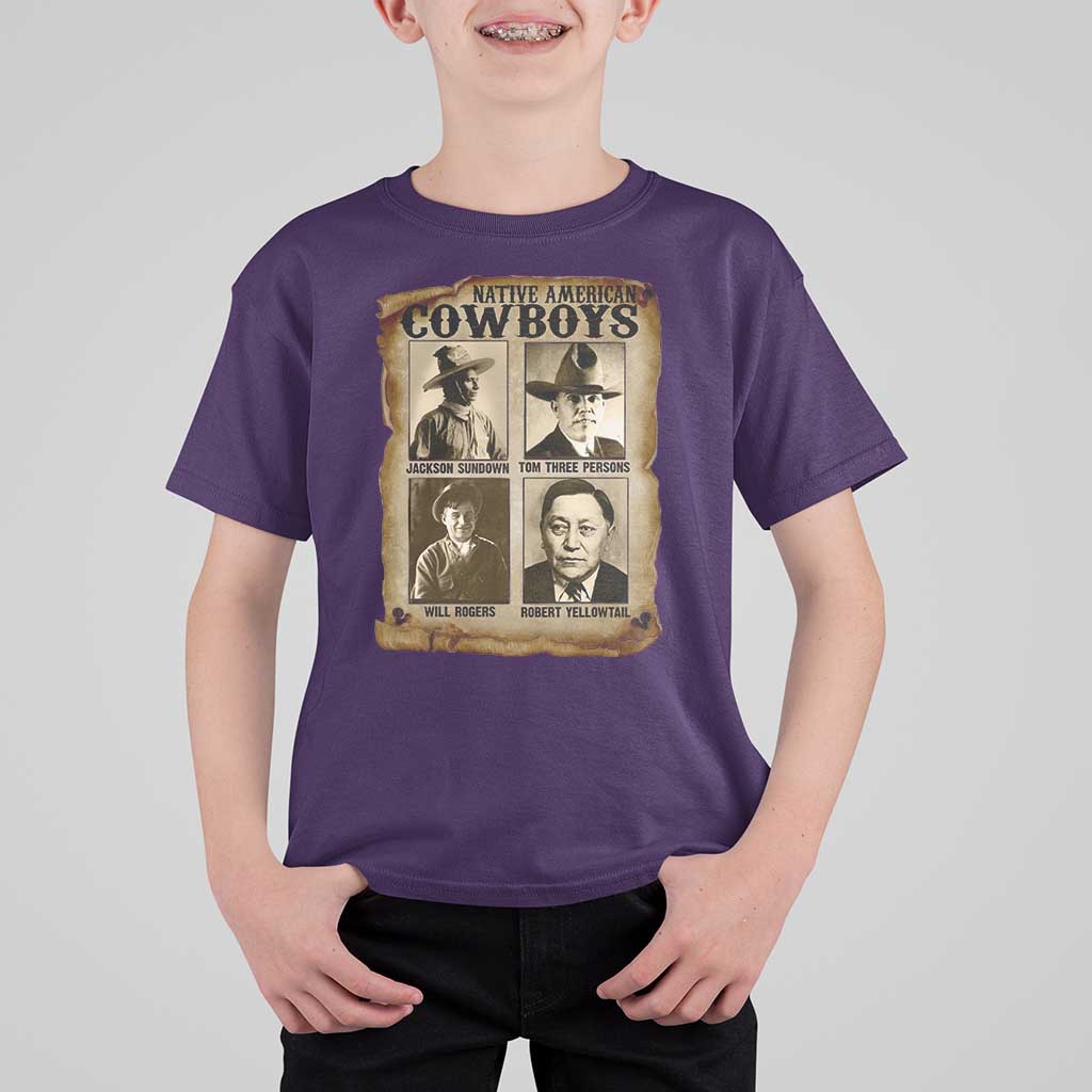 Native American Cowboy Legends T Shirt For Kid Vintage Western Rodeo - Wonder Print Shop