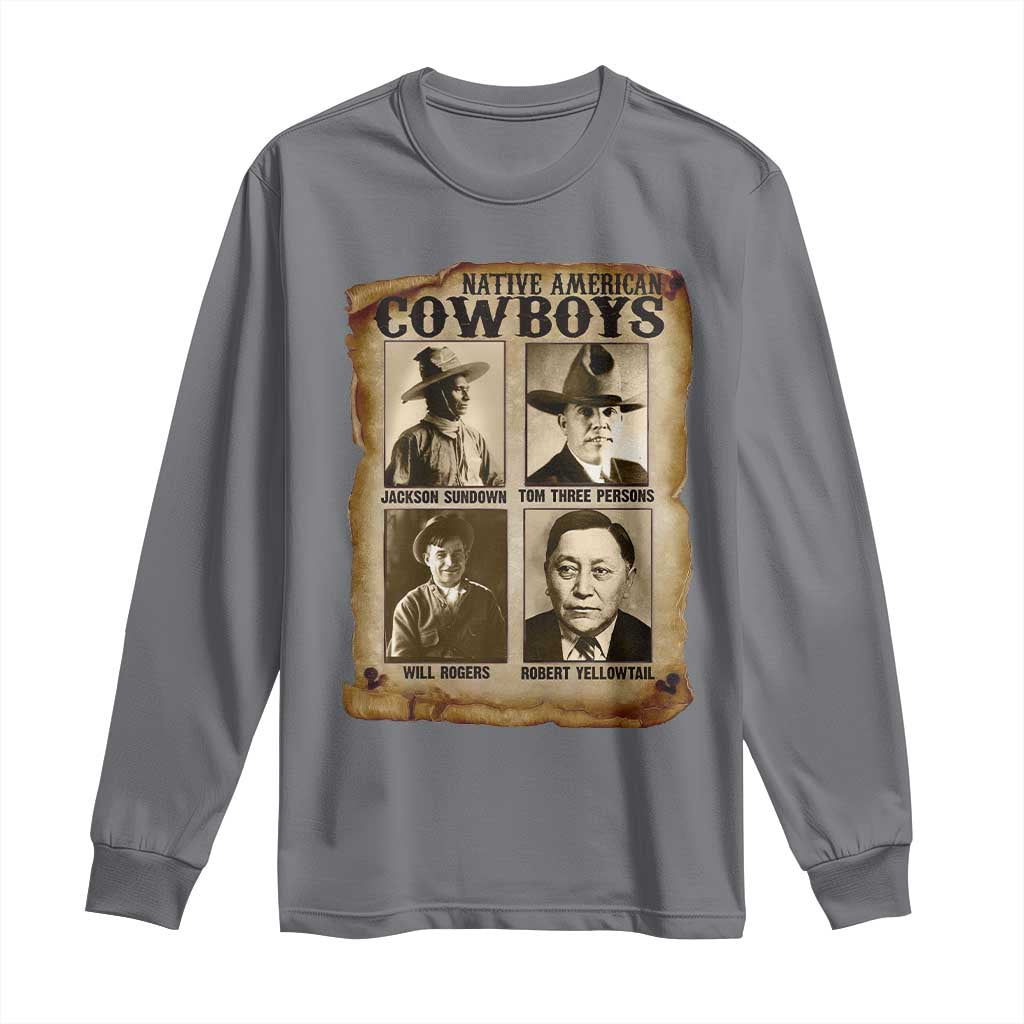 Native American Cowboy Legends Long Sleeve Shirt Vintage Western Rodeo - Wonder Print Shop