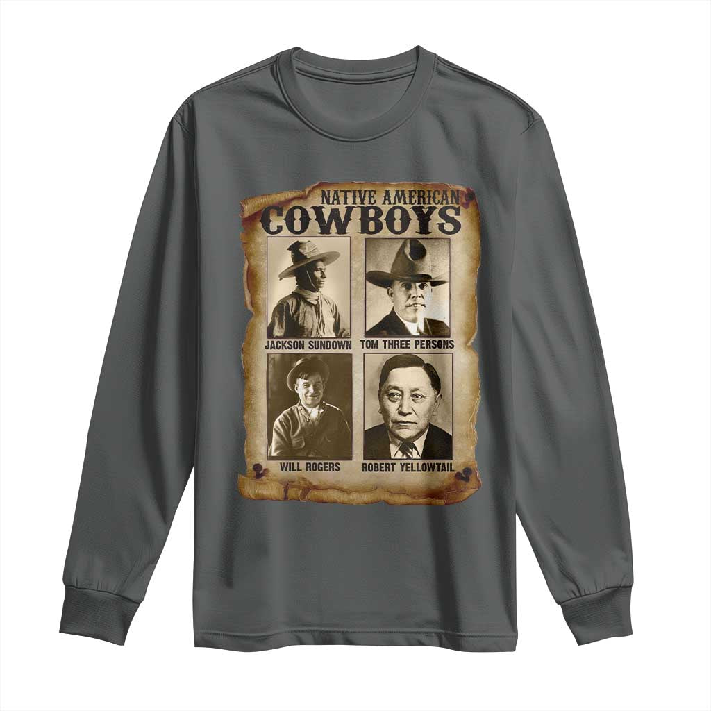 Native American Cowboy Legends Long Sleeve Shirt Vintage Western Rodeo - Wonder Print Shop